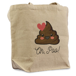 Poop Emoji Reusable Cotton Grocery Bag - Single (Personalized)
