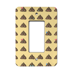 Poop Emoji Rocker Style Light Switch Cover - Single Switch