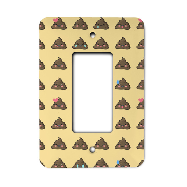 Custom Poop Emoji Rocker Style Light Switch Cover - Single Switch