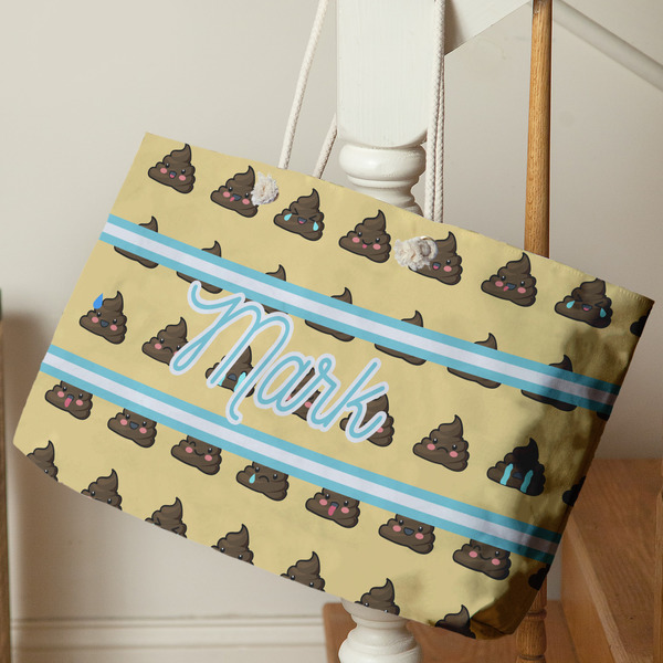 Poop Emoji Large Rope Tote - Life Style