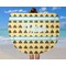 Poop Emoji Round Beach Towel - In Use