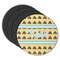 Poop Emoji Round Rubber Backed Coasters - Set of 4 (Personalized)