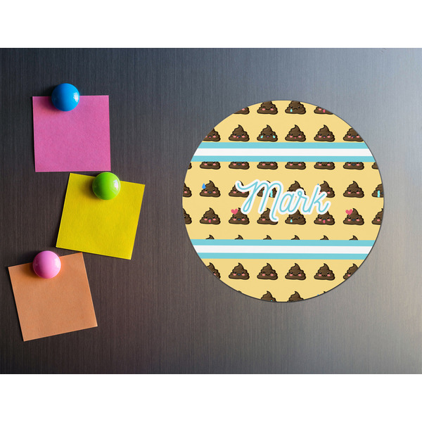Poop Emoji Round Fridge Magnet - LIFESTYLE