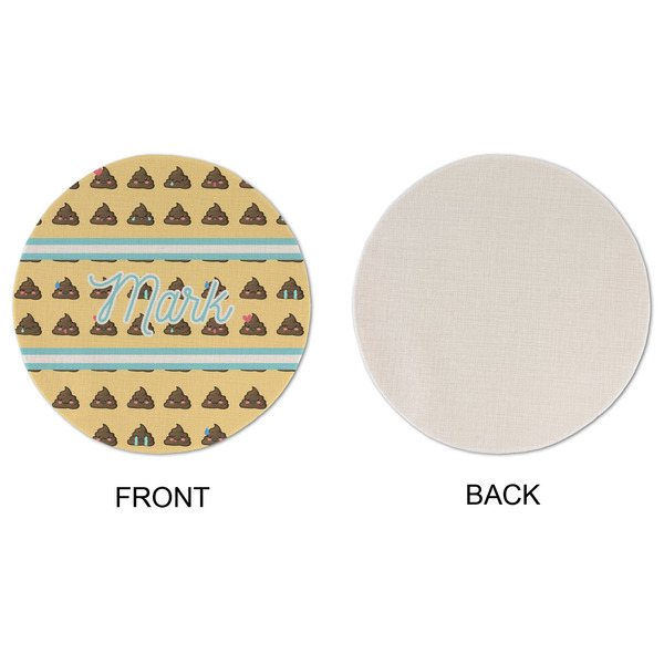 Poop Emoji Round Linen Placemats - APPROVAL (single sided)