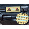 Poop Emoji Round Luggage Tag & Handle Wrap - In Context