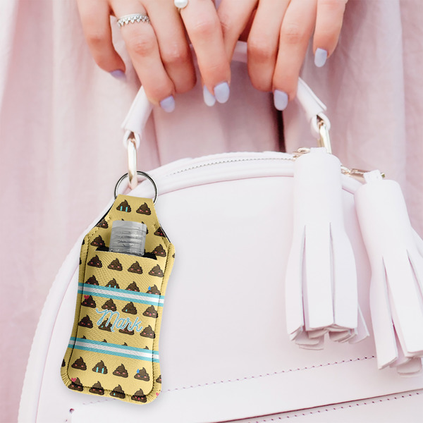 Poop Emoji Sanitizer Holder Keychain - Large (LIFESTYLE)