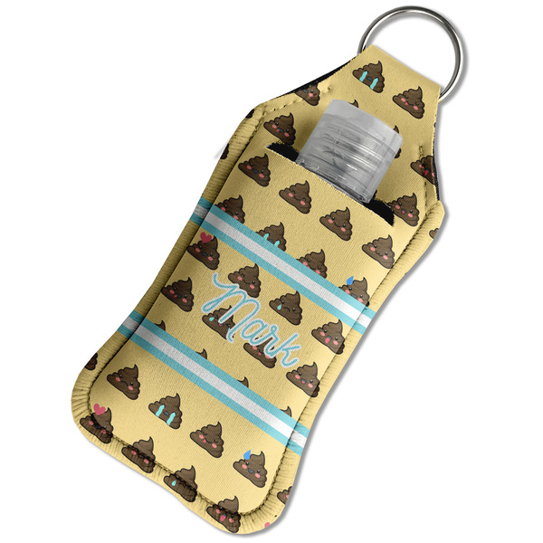 Poop Emoji Sanitizer Holder Keychain - Large in Case