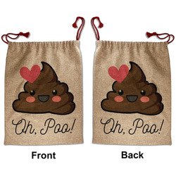 Poop Emoji Santa Sack - Front & Back (Personalized)