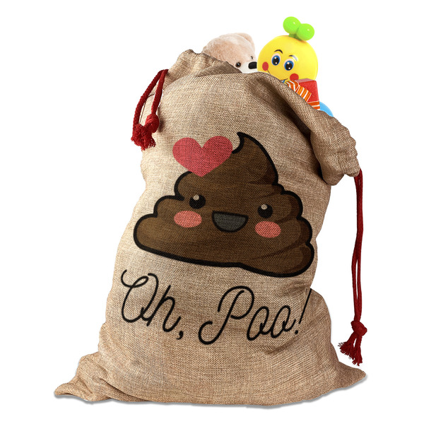 Custom Poop Emoji Santa Sack (Personalized)
