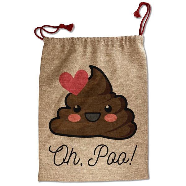 Custom Poop Emoji Santa Sack - Front (Personalized)