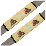 Poop Emoji Seat Belt Covers (Set of 2) (Personalized)
