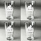 Poop Emoji Set of Four Engraved Beer Glasses - Individual View