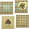 Poop Emoji Set of Square Dinner Plates