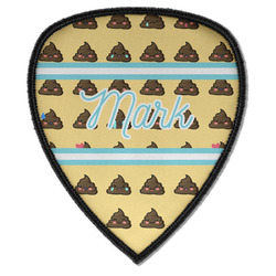 Poop Emoji Iron on Shield Patch A w/ Name or Text