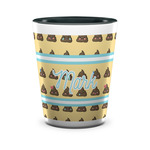 Poop Emoji Ceramic Shot Glass - 1.5 oz - Two Tone - Single (Personalized)