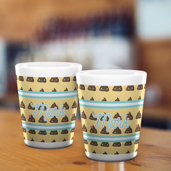 Poop Emoji Shot Glass - White - LIFESTYLE
