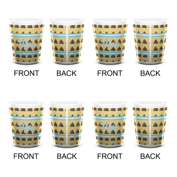 Poop Emoji Shot Glass - White - Set of 4 - APPROVAL