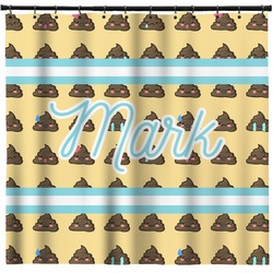 Poop Emoji Shower Curtain - Custom Size (Personalized)