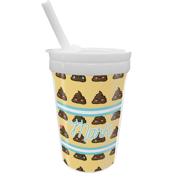 Custom Poop Emoji Sippy Cup with Straw (Personalized)
