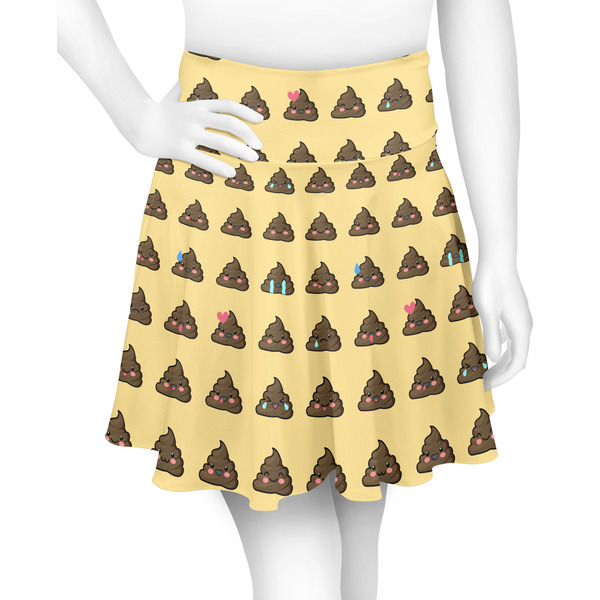 Custom Poop Emoji Skater Skirt