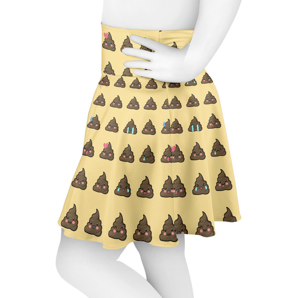 Poop Emoji Skater Skirt - Side