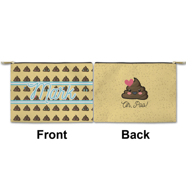 Poop Emoji Small Zipper Pouch Approval (Front and Back)