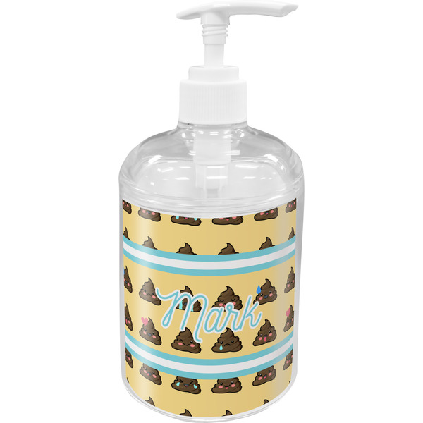 Custom Poop Emoji Acrylic Soap & Lotion Bottle (Personalized)