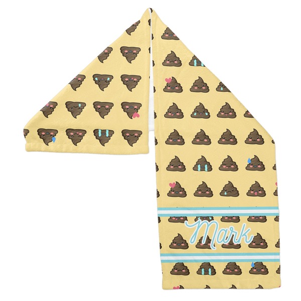 Poop Emoji Sports Towel Folded - Both Sides Showing