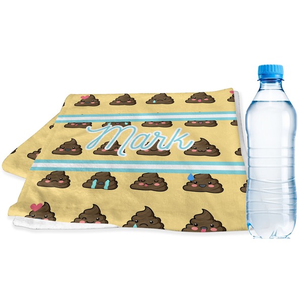 Custom Poop Emoji Sports & Fitness Towel (Personalized)