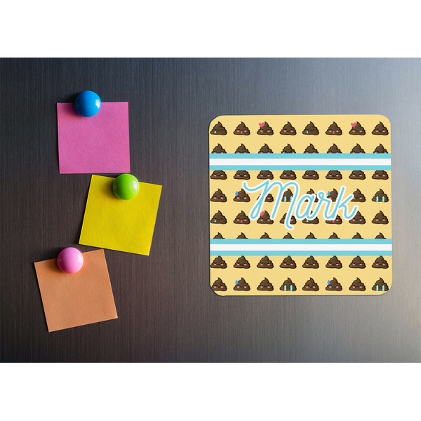Poop Emoji Square Fridge Magnet - LIFESTYLE