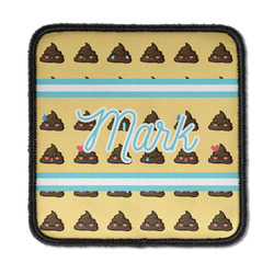 Poop Emoji Iron On Square Patch w/ Name or Text