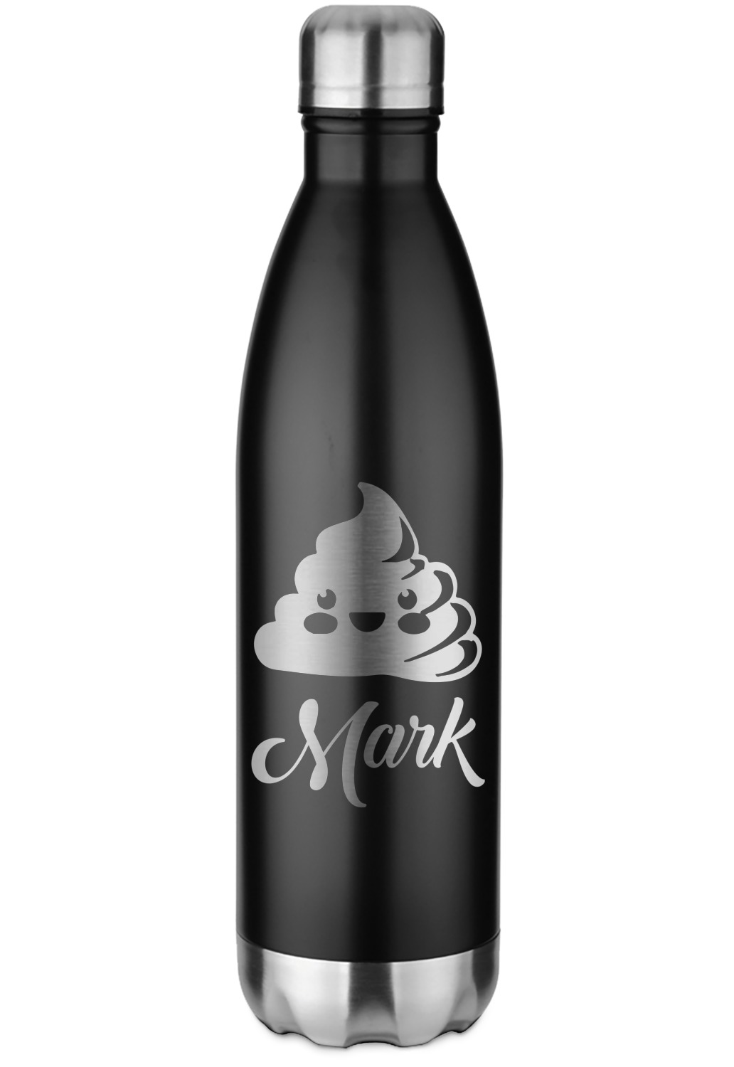 Poop Emoji Water Bottle 26 oz. Stainless Steel (Personalized