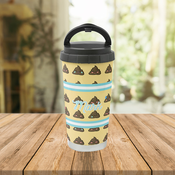 Poop Emoji Stainless Steel Travel Cup Lifestyle