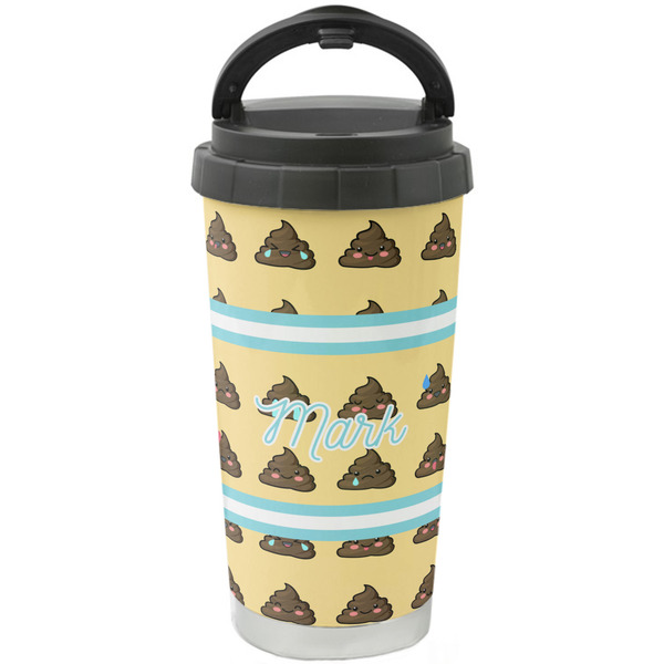 Custom Poop Emoji Stainless Steel Coffee Tumbler (Personalized)