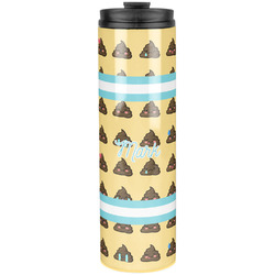 Poop Emoji Stainless Steel Skinny Tumbler - 20 oz (Personalized)