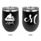 Poop Emoji Stainless Wine Tumblers - Black - Double Sided - Approval