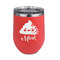 Poop Emoji Stainless Wine Tumblers - Coral - Double Sided - Front