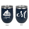 Poop Emoji Stainless Wine Tumblers - Navy - Double Sided - Approval