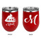 Poop Emoji Stainless Wine Tumblers - Red - Double Sided - Approval