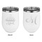 Poop Emoji Stainless Wine Tumblers - White - Double Sided - Approval