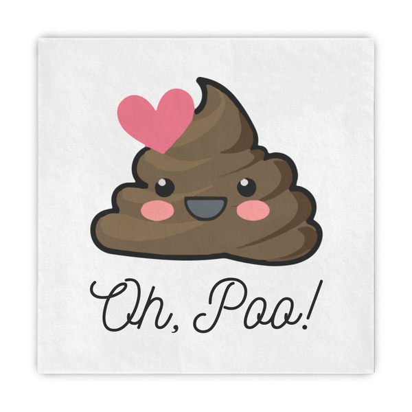 Custom Poop Emoji Standard Decorative Napkins (Personalized)