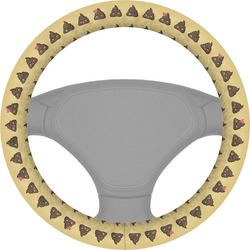 Poop Emoji Steering Wheel Cover (Personalized)
