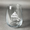 Poop Emoji Stemless Wine Glass - Front/Approval