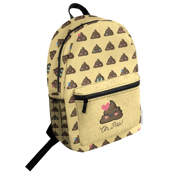 Custom Poop Emoji Student Backpack (Personalized)