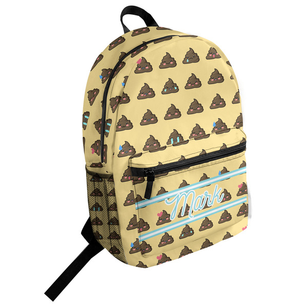 Custom Poop Emoji Student Backpack (Personalized)