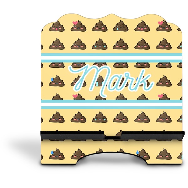 Poop Emoji Stylized Tablet Stand - Front without iPad