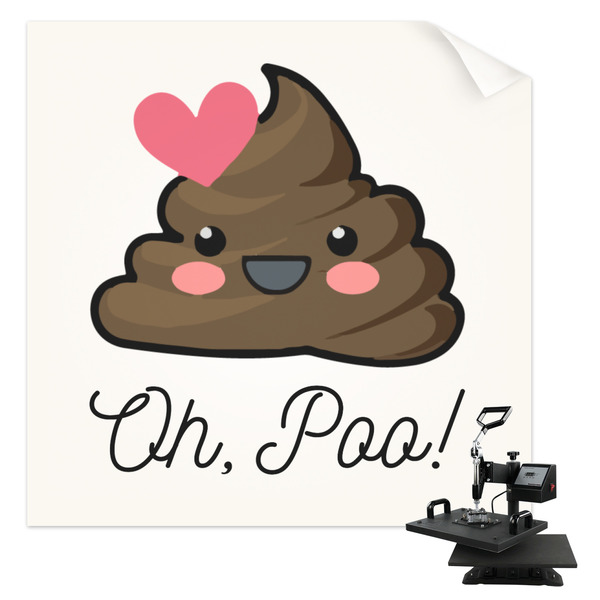 Custom Poop Emoji Sublimation Transfer - Shirt Back / Men (Personalized)