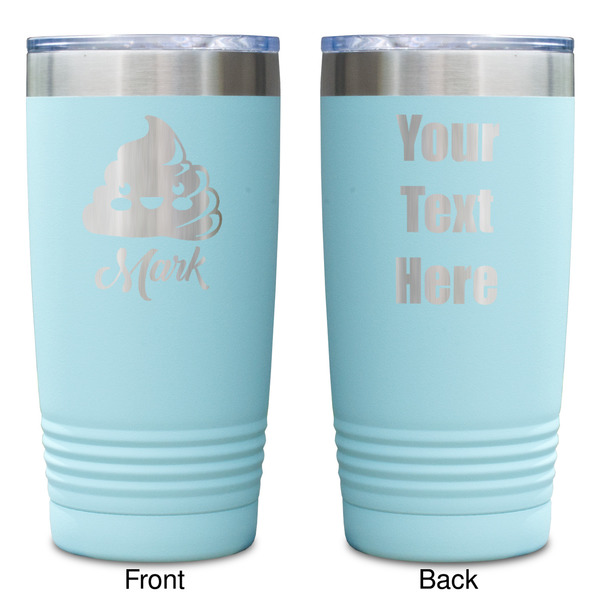 Poop Emoji Teal Polar Camel Tumbler - 20oz -Double Sided - Approval
