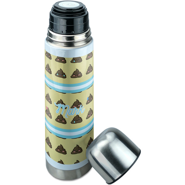 Poop Emoji Thermos - Lid Off