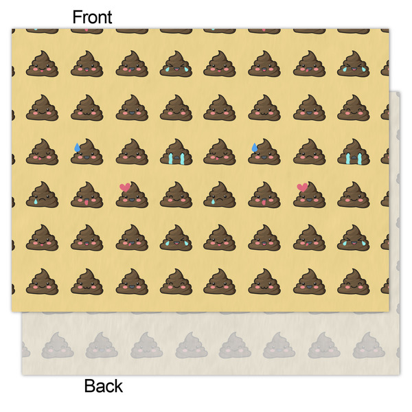 Poop Emoji Tissue Paper - Lightweight - Medium - Front & Back